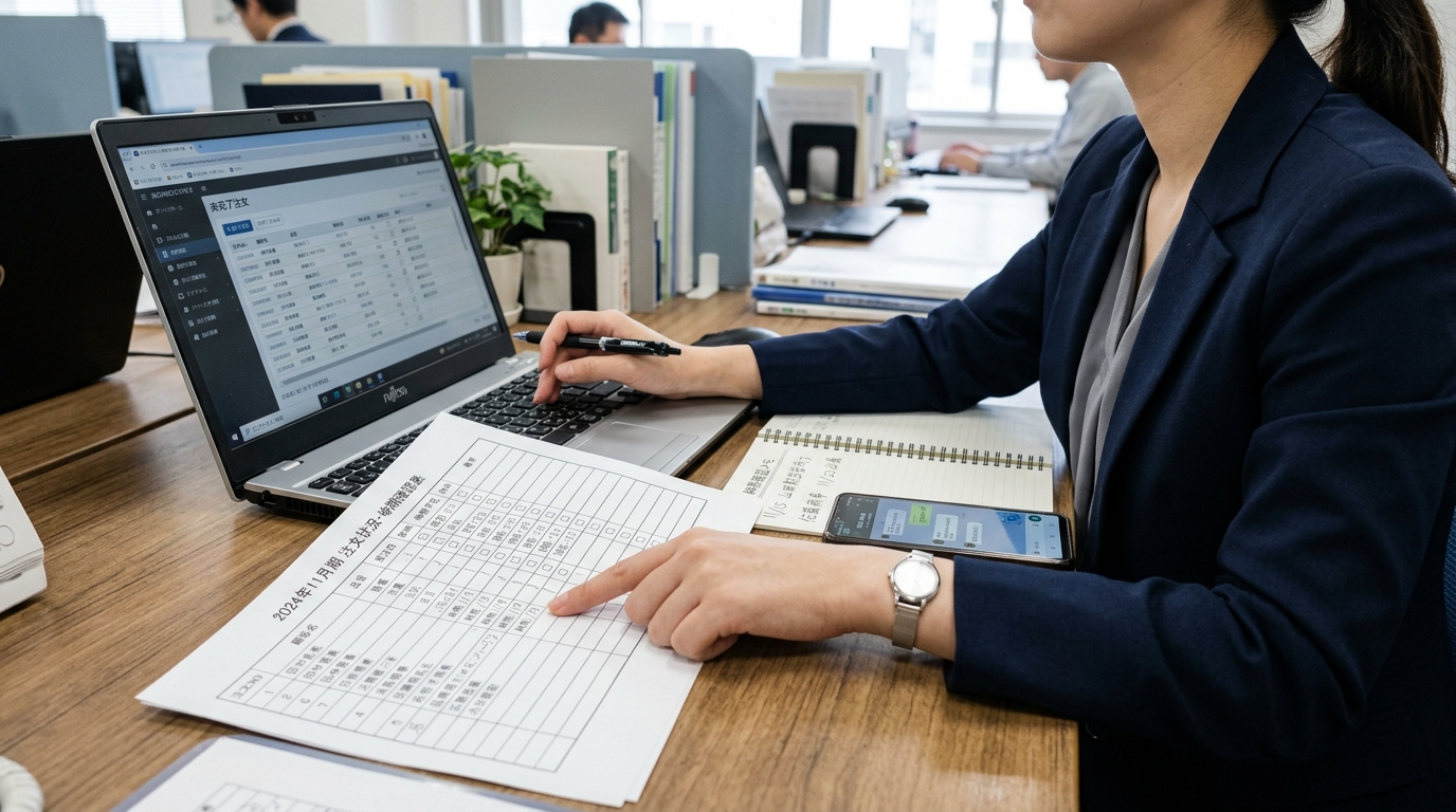 請求や入金状況を確認するイメージ