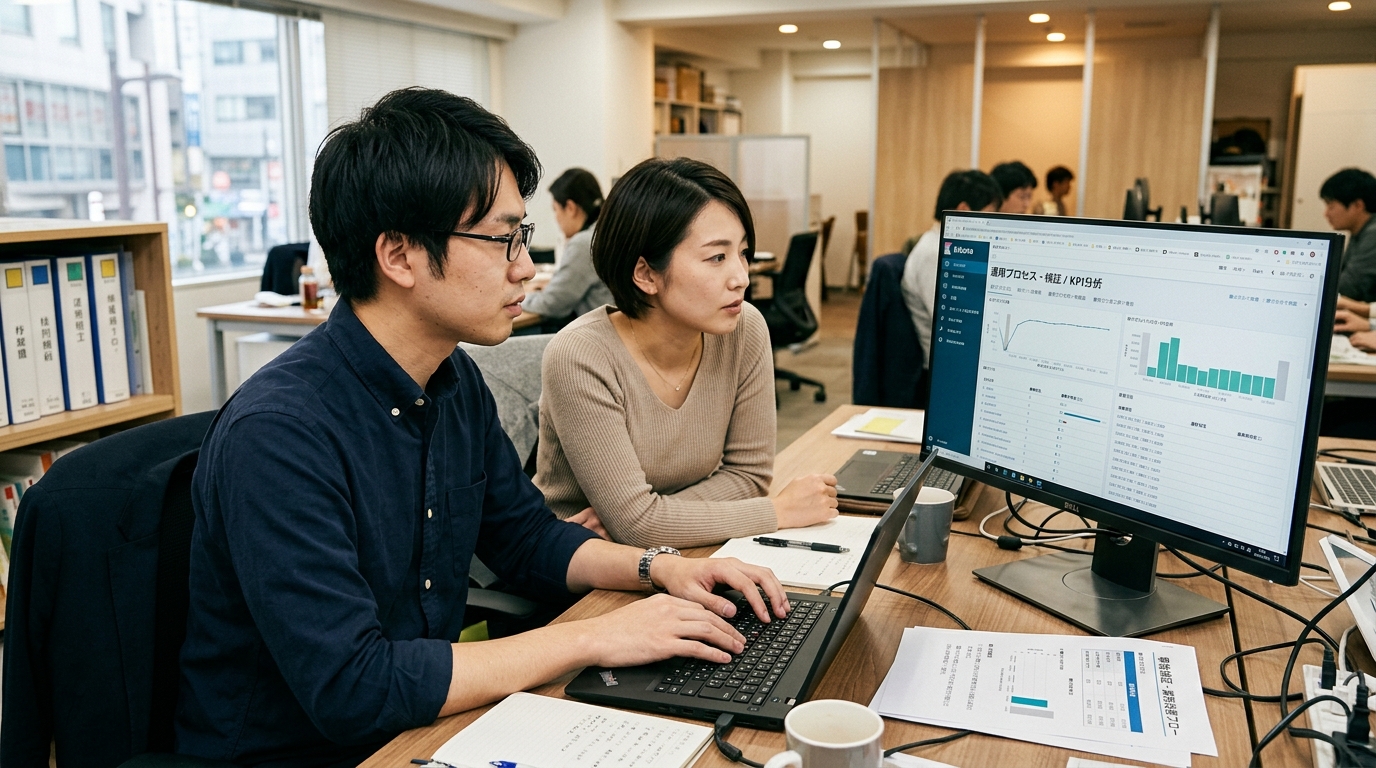 AI導入の進め方を整理するイメージ